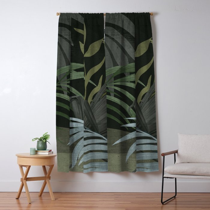 Night Tropical Jungle Window Curtain Gallery Image 5