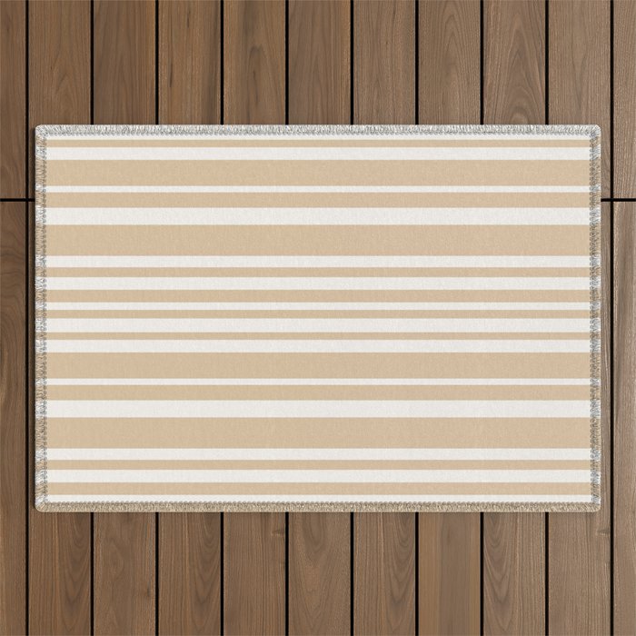 Classic Stripes XLIII - Neutral Tan Outdoor Rug Gallery Image 1