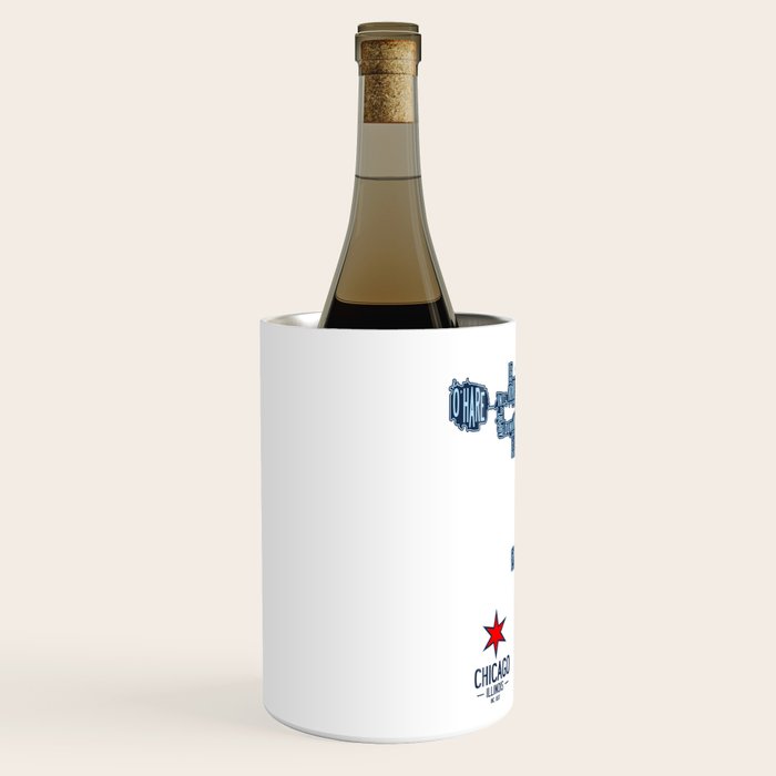 Chicago Neighborhood Map Wine Chiller Gallery Image 2