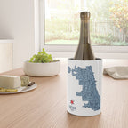 Chicago Neighborhood Map Wine Chiller Gallery Image 4