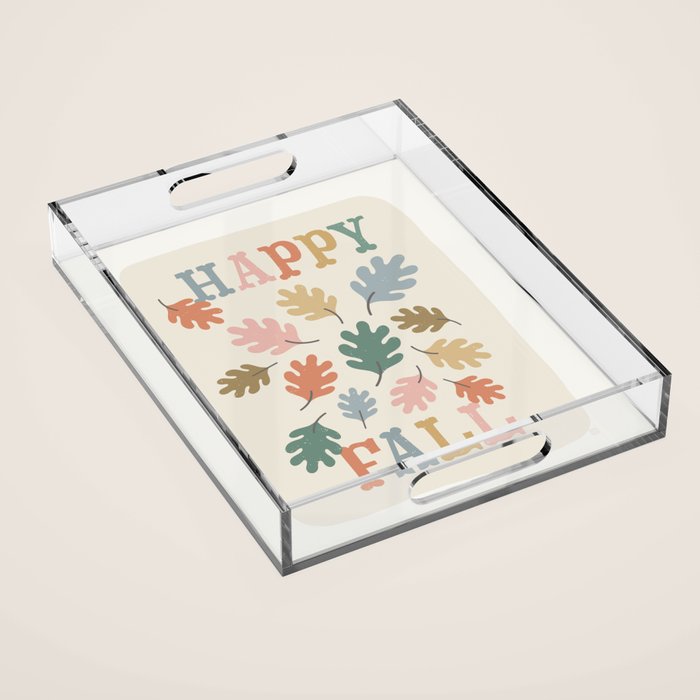 Happy Fall Leaves Acrylic Tray Gallery Image 1