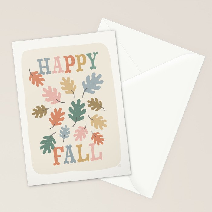 Happy Fall Leaves Stationery Card Gallery Image 2