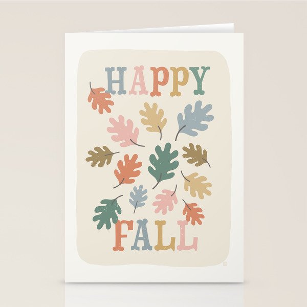 Happy Fall Leaves Stationery Card Gallery Image 1