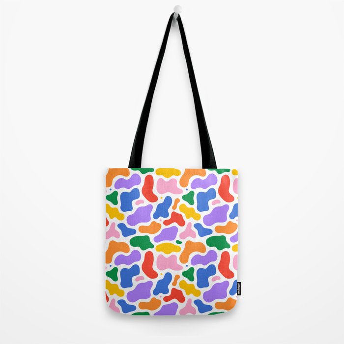 Colorful abstract organic shape art pattern Tote Bag Gallery Image 2