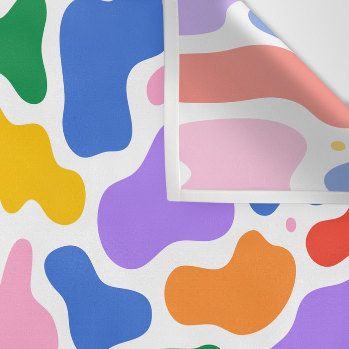 Colorful abstract organic shape art pattern Wall Tapestry Gallery Image 3