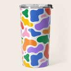 Colorful abstract organic shape art pattern Travel Mug Gallery Image 2