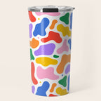 Colorful abstract organic shape art pattern Travel Mug Gallery Image 1