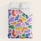 Colorful abstract organic shape art pattern Comforter Gallery Image 6