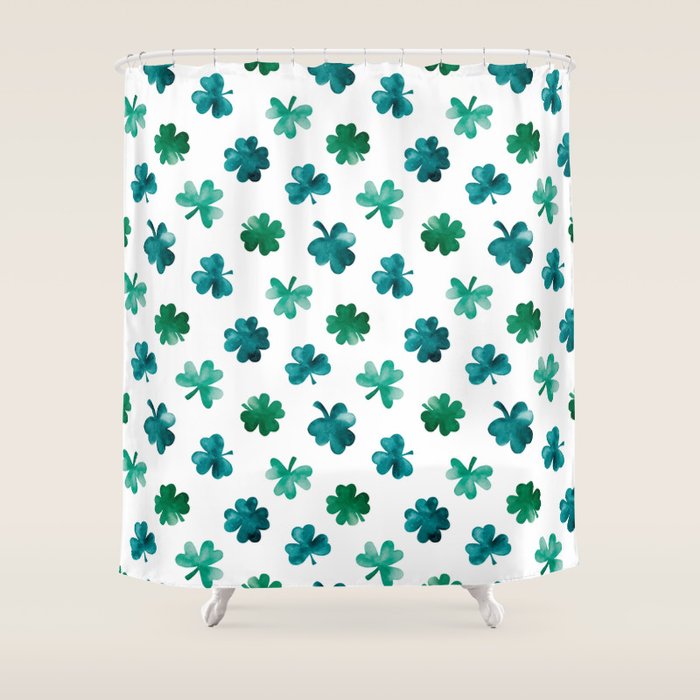 St. Patrick's Day Shamrocks Shower Curtain Gallery Image 1