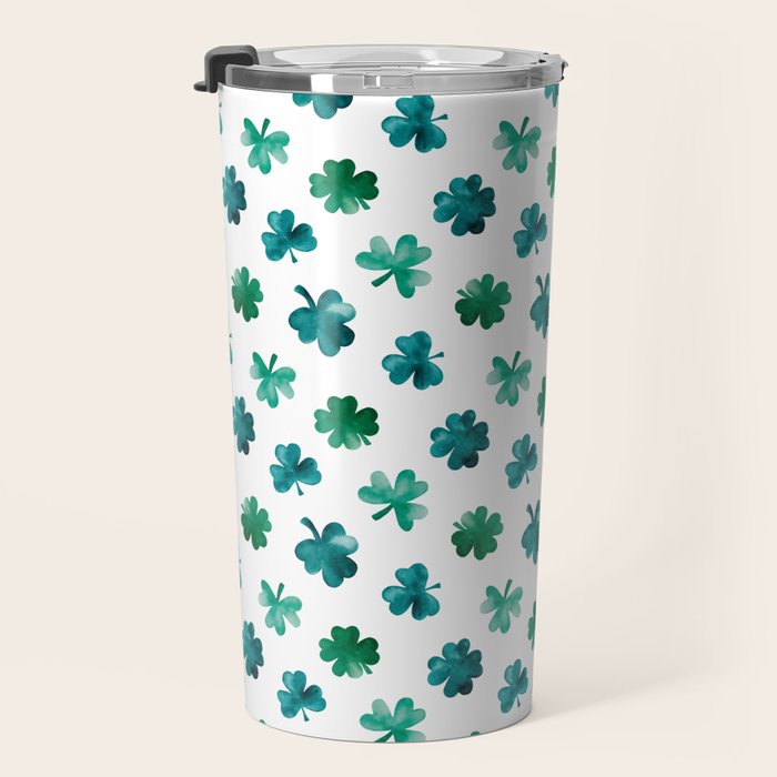 St. Patrick's Day Shamrocks Travel Mug Gallery Image 3