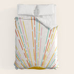 Retro Sunburst: Rainbow Edition Comforter Gallery Image 6