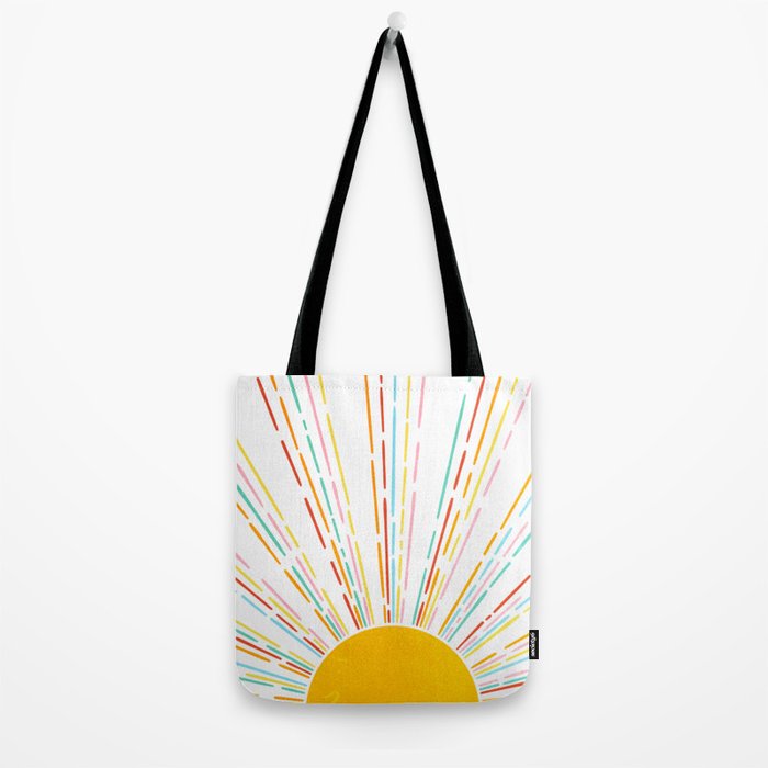 Retro Sunburst: Rainbow Edition Tote Bag Gallery Image 2