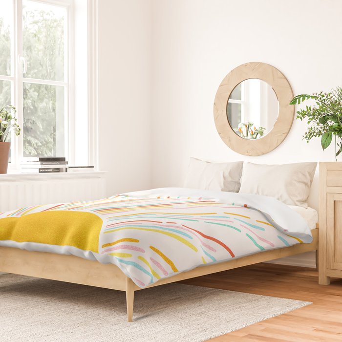 Retro Sunburst: Rainbow Edition Duvet Cover Gallery Image 2