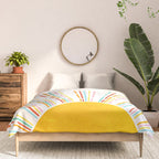 Retro Sunburst: Rainbow Edition Comforter Gallery Image 3