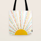 Retro Sunburst: Rainbow Edition Tote Bag Gallery Image 1