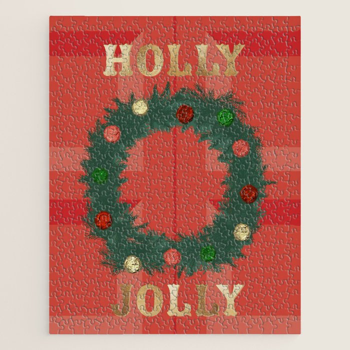 Holly Jolly Garland Jigsaw Puzzle Gallery Image 1