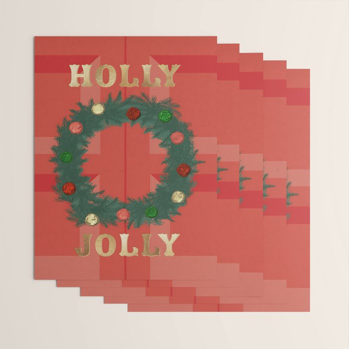 Holly Jolly Garland Wrapping Paper Gallery Image 3