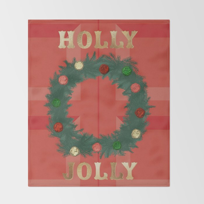 Holly Jolly Garland Throw Blanket Gallery Image 2