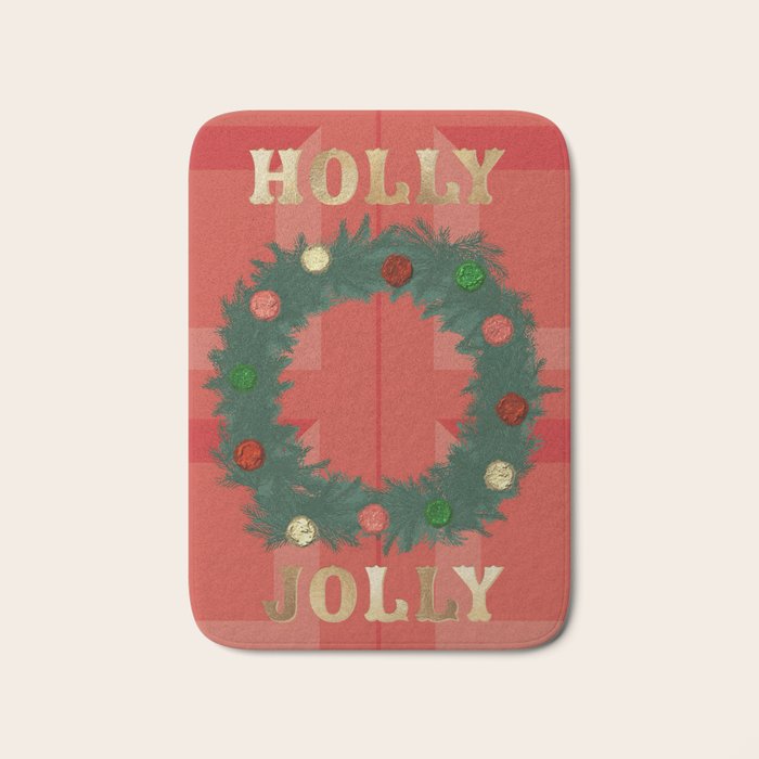 Holly Jolly Garland Bath Mat Gallery Image 1