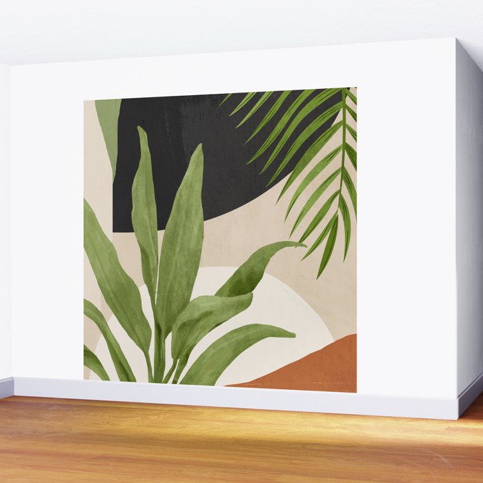 Abstract Art Tropical Leaf 11 Wall Mural Gallery Image 2