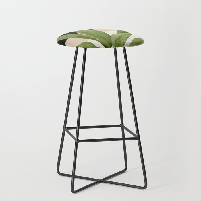 Abstract Art Tropical Leaf 11 Stool Gallery Image 1