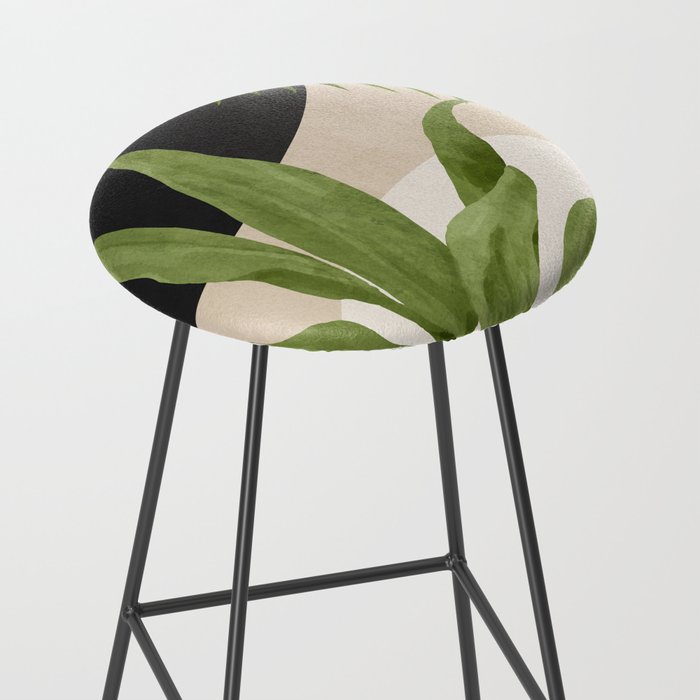 Abstract Art Tropical Leaf 11 Stool Gallery Image 2