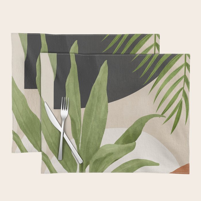Abstract Art Tropical Leaf 11 Placemat Gallery Image 1