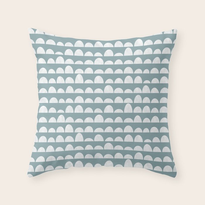Dunes (denim blue) Throw Pillow Gallery Image 1