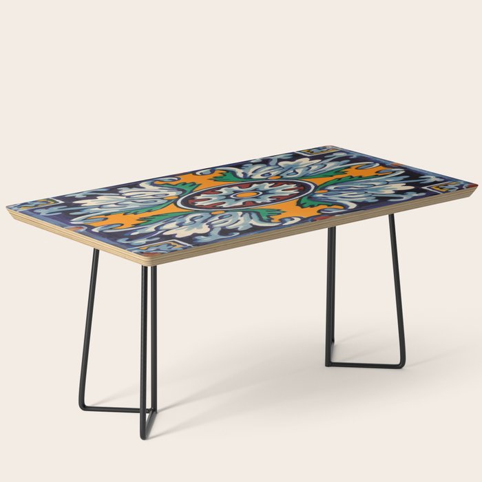 Mandala mexican talavera tile ceramic mosaic Coffee Table Gallery Image 1