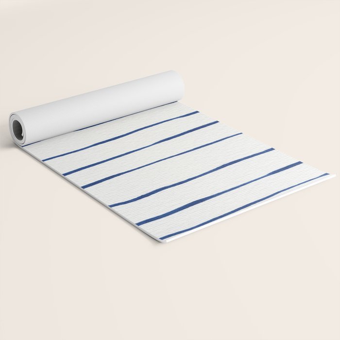 Blue Stripes Yoga Mat Gallery Image 2