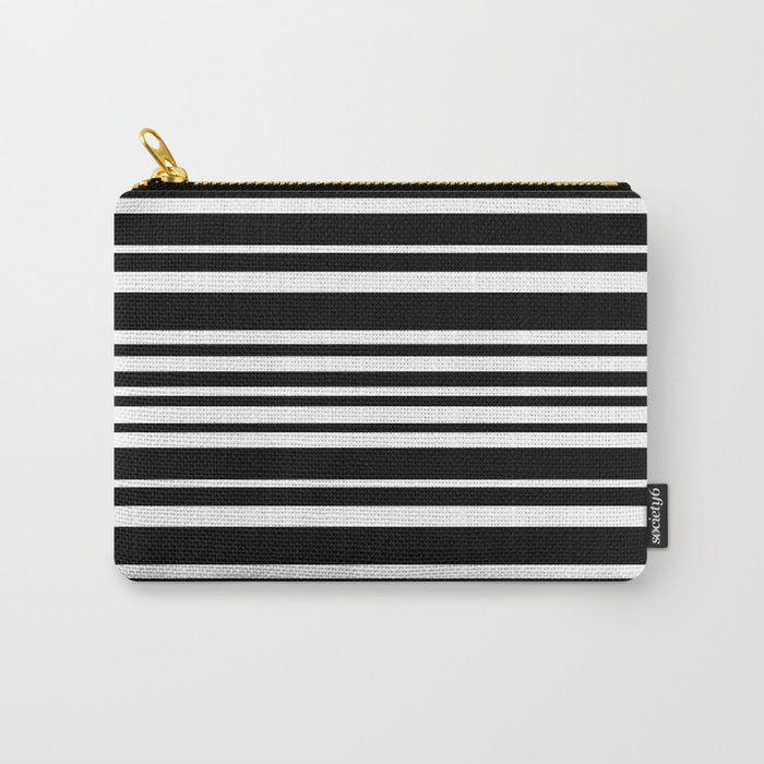 Classic Stripes XLI - Black and White Carry All Pouch Gallery Image 1