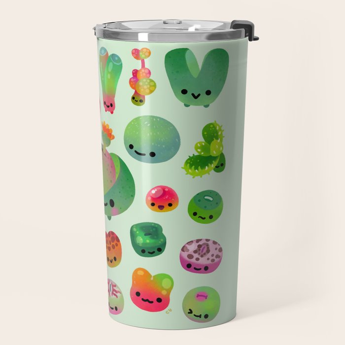 Baby succulent 3 - Mesembs(green) Travel Mug Gallery Image 2
