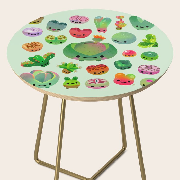 Baby succulent 3 - Mesembs(green) Side Table Gallery Image 2