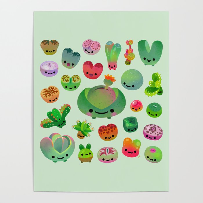 Baby succulent 3 - Mesembs(green) Poster Gallery Image 4