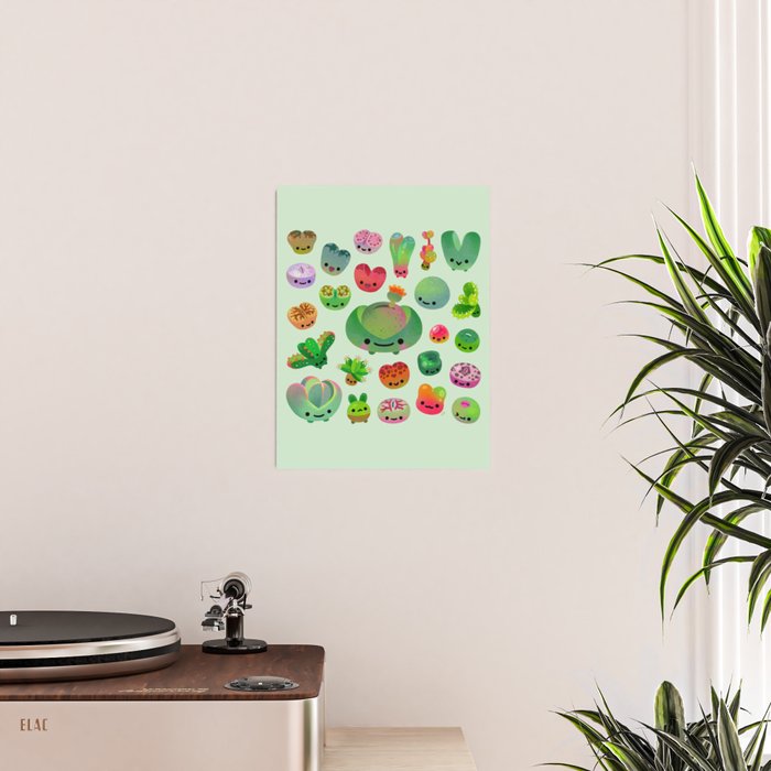 Baby succulent 3 - Mesembs(green) Poster Gallery Image 2