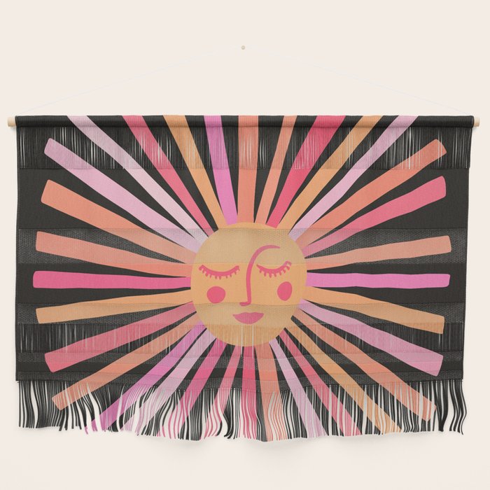 Sunshine - Pink on Charcoal Wall Hanging Gallery Image 1