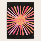 Sunshine - Pink on Charcoal Poster Gallery Image 4