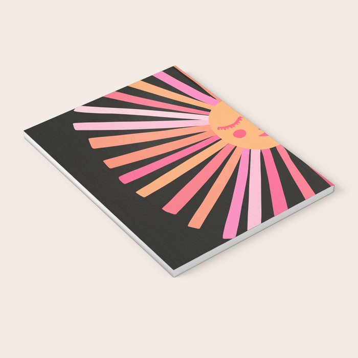 Sunshine - Pink on Charcoal Notebook Gallery Image 3