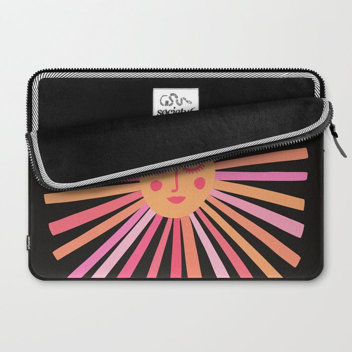 Sunshine - Pink on Charcoal Laptop Sleeve Gallery Image 2