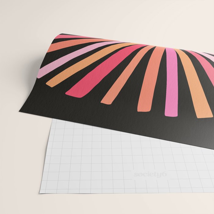 Sunshine - Pink on Charcoal Wrapping Paper Gallery Image 2
