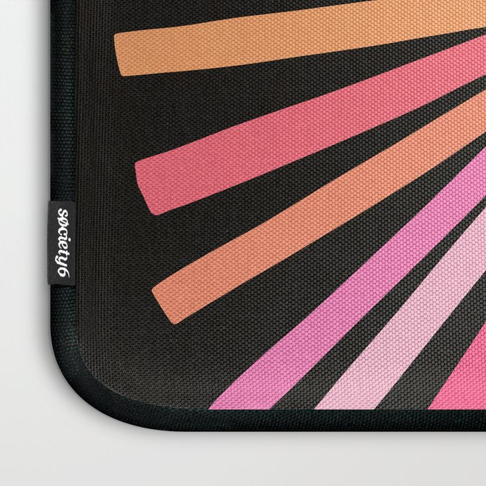 Sunshine - Pink on Charcoal Laptop Sleeve Gallery Image 3