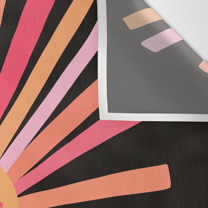 Sunshine - Pink on Charcoal Wall Tapestry Gallery Image 3