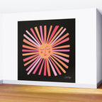 Sunshine - Pink on Charcoal Wall Mural Gallery Image 2