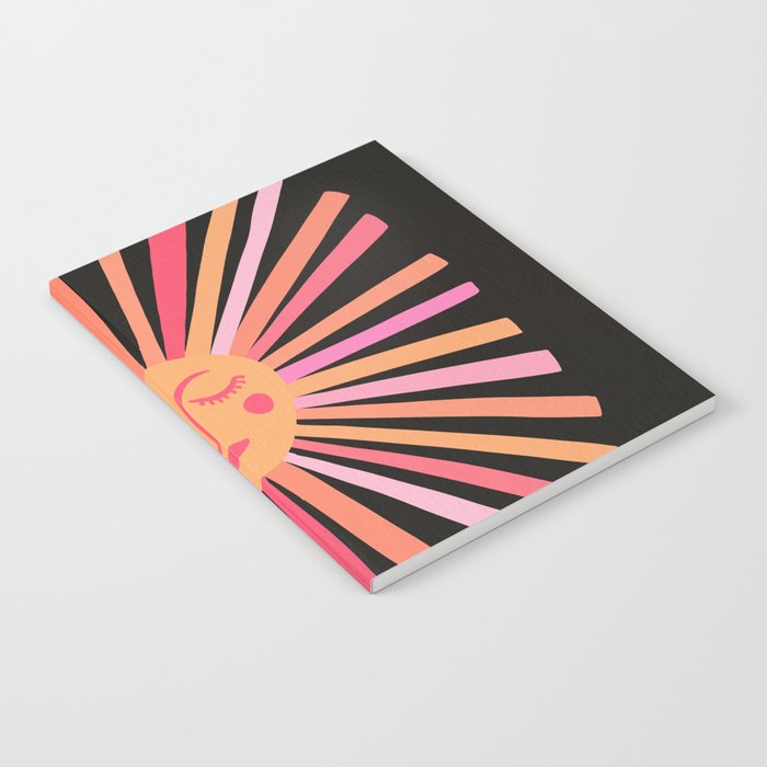 Sunshine - Pink on Charcoal Notebook Gallery Image 1