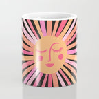 Sunshine - Pink on Charcoal Coffee Mug Gallery Image 4