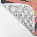 Sunshine - Pink on Charcoal Bath Mat Gallery Image 2