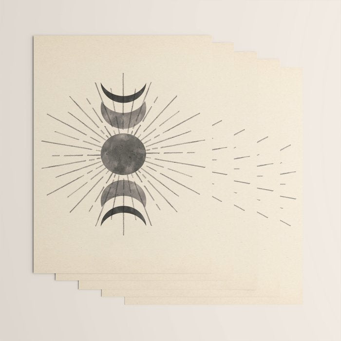 Boho sun and moon Wrapping Paper Gallery Image 3