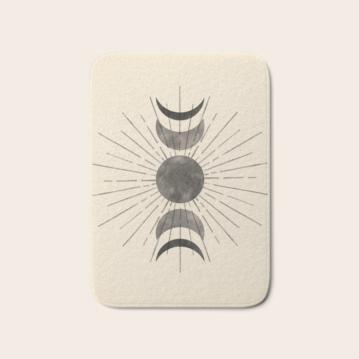 Boho sun and moon Bath Mat Gallery Image 1
