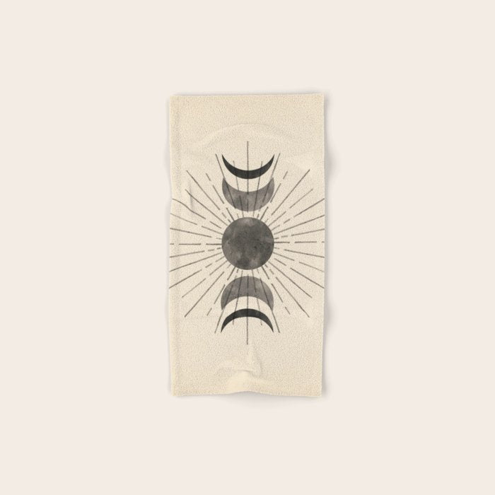 Boho sun and moon Bath Towel Gallery Image 1