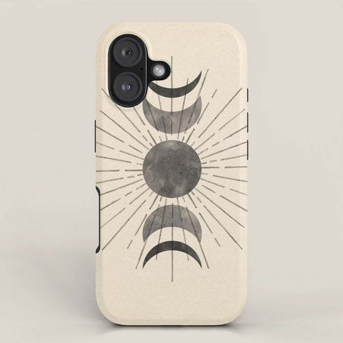 Boho sun and moon iPhone Case Gallery Image 1